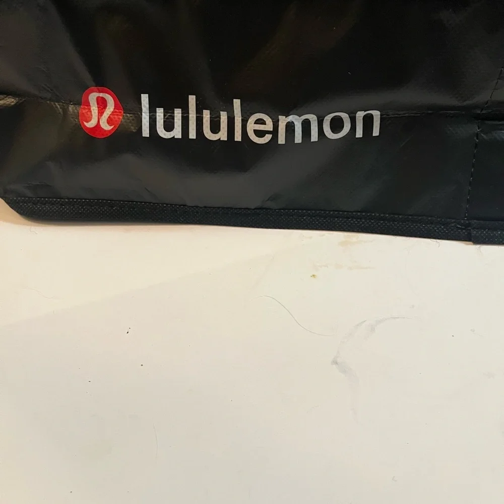 Lululemon Be All In Small White Black Reusable Tote Eco Bag Yoga Gym Lunch - Picture 5 of 6